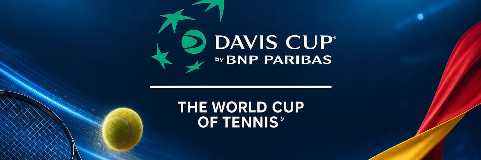 Banner Davis Cup în culorile României